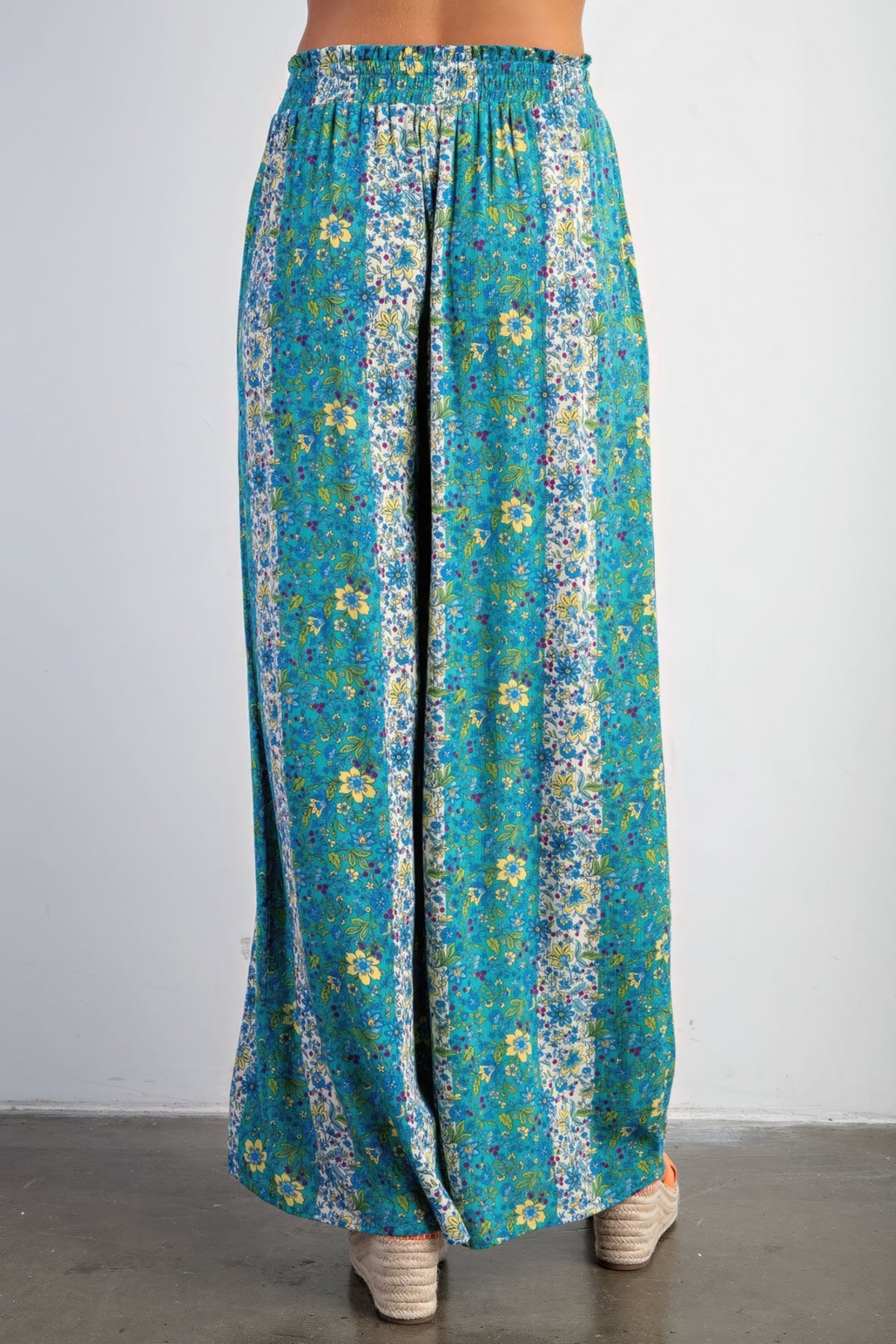 Floral Print Gauze Palazzo Pants.