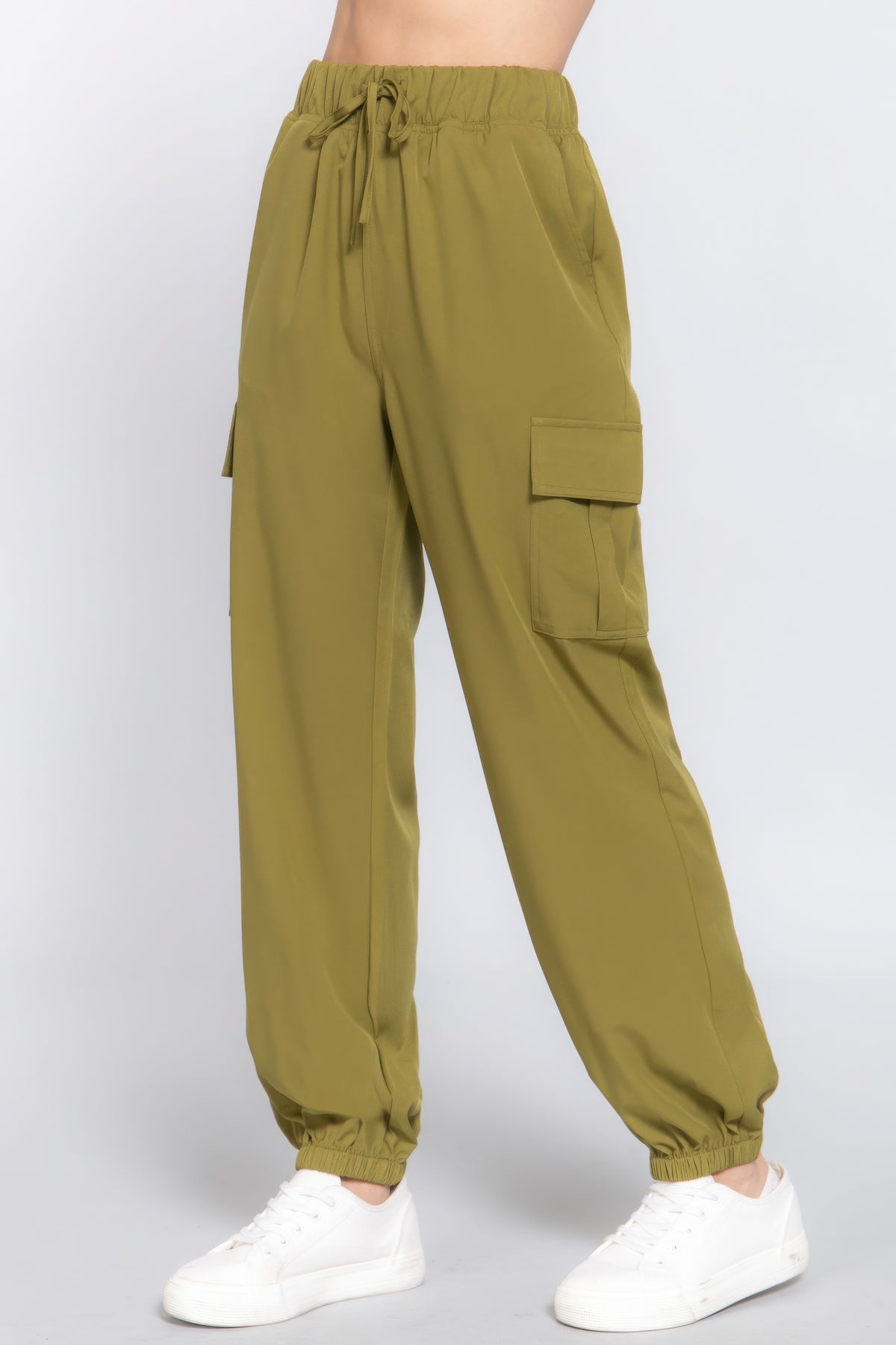 Light Weight Stretch Woven Cargo Jogger Pants