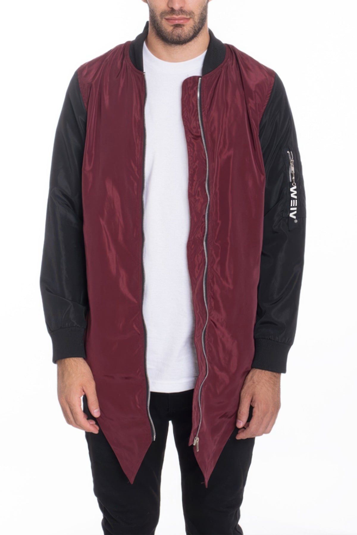 Mens Casual Windbreaker Satin Jacket